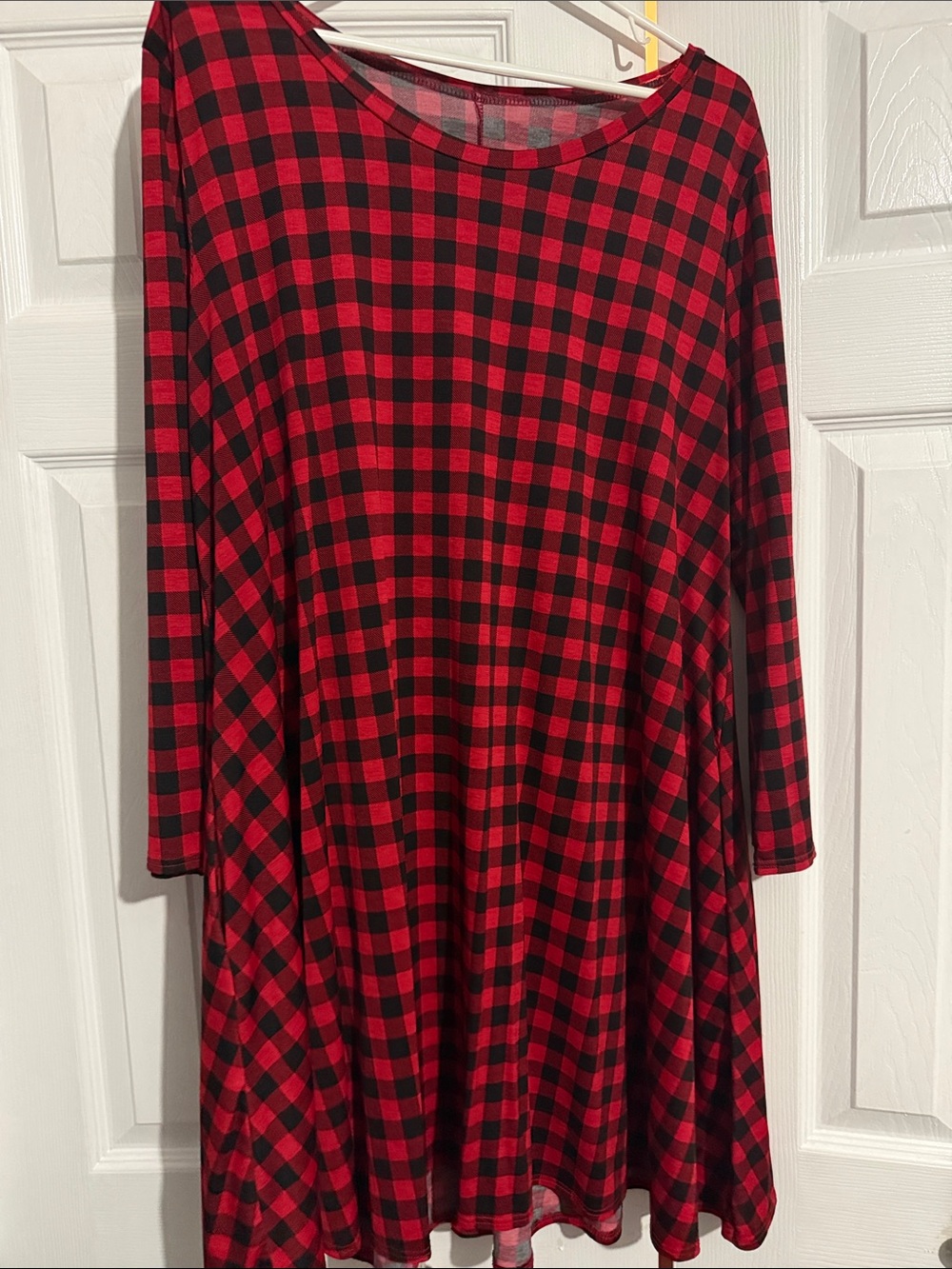 Buffalo plaid dress with pockets